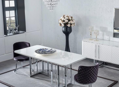 Modern design furniture dining room dining table luxury 4x chairs new furnishing